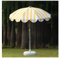 XUQQU 1,70 M De Haut Parasol De Terrasse À Rayures Jaunes, Parasol De Jardin Portable, Parasol De Plage pour Plage/Piscine/terrasse, Protection Solaire Ronde UV50+