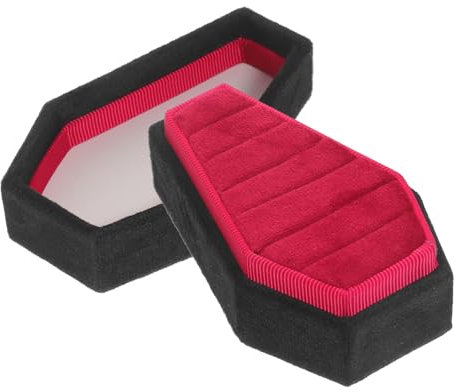 SWOOMEY Halloween Coffin Shaped Box Portable Gothic Jewelry Storage Case Für Ringe Und Halloween-dekoration Für Aufbewahrung Von Schmuck