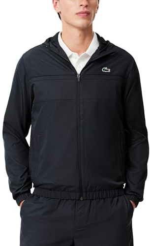 Lacoste Men's Sport Water-Repellent Sport Track Jacket, Graphite/Graphite, X-Large