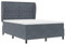 vidaXL Boxspringbett mit Matratze Grau 160x200 cm Samt