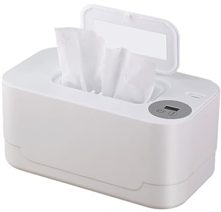Baby Wipes Warmer, Baby Wipe Warmer & Dispenser, Constant Temperature Wipes Warmer, Wet Wipe Warmer with Night Light, Large Capacity Heated Wipes Dispenser with 3 Levels of Temperature Adjustment