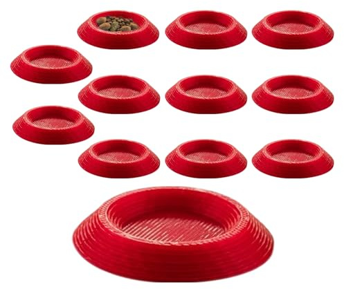Terrarium-Futterschalen – 12er-Pack Isopod-Futternäpfe, Rutschfeste Mini-Näpfe | Winziges Lebensraumzubehör Für Dubia-Kakerlaken, Springschwänze, Wirbellose Zwergtiere, Kleine Reptilien, Amphibien, Ha
