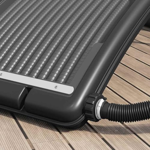 Mengtu Solar-Poolheizung für oberirdische Pools - Schwarz - HDPE/PC/Aluminium - Temperaturerhöhung um 5 Grad Poolzubehör 92575