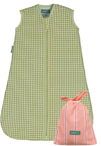 molis&co. Baby-Schlafsack. 0.5 TOG. Ideal für den Sommer. 100% Baumwolle (Oeko-TEX 100). (Pistacchio, 6-18 Monat)