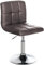 CLP Drehstuhl Palma V2 Mit Hochwertiger Polsterung Und Kunstlederbezug I Höhenverstellbarer Esszimmerstuhl Mit Metallgestell In Chrom-Optik, Farbe:braun