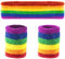 TRIXES Regenbogen Stirnband und Schweissband für Erwachsene Größe Unisex Armband Stirnband in den Regenbogenfarben ideal beim Sport und für LGBT Events