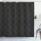ABAKUHAUS Dunkelgrau Duschvorhang, venezianischen Barock, Stoffliches Gewebe Badezimmerdekorationsset mit Haken, 175 x 240 cm, Schwarz Grau
