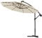 Swing & Harmonie Sonnenschirm - Luxus Ampelschirm - Gartenschirm mit LED Beleuchtung - Hochwertiger Sonnenschutz mit Solarpanel - (Ø 350cm, Creme)