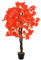 vidaXL Plante Artificielle d'Erable avec Pot Décor Floral Fleur Artificielle Décoration Salon Salle de Séjour Bureau Maison Intérieur Rouge
