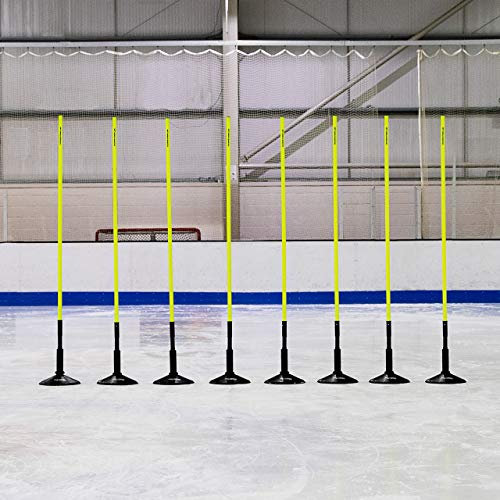 FORZA Eishockey Training Agilität Sprunghafte Slalomstangen – Eishockey Trainingsausrüstung (8er-Set, 1,5m)