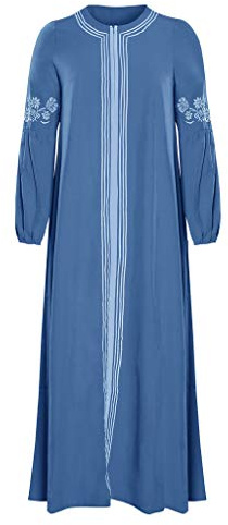 Lazzboy Muslimisches Kleider Frauen Kaftan Arab Jilbab Abaya Spitze Nähen Maxikleid Damen Langarm Abendkleider Muslim Hochzeit Kleidung Saudi-arabien Rockabilly