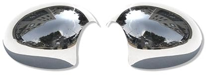 OMAC Spiegelkappen Spiegelabdeckung kompatibel mit Mini Cooper R56 2006-2014 Edelstahl Silber