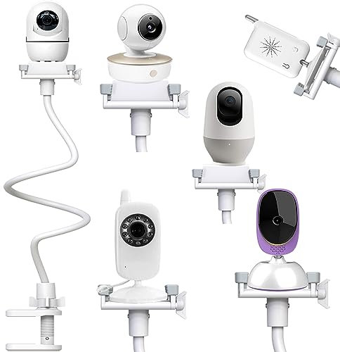 Derebir Baby Camera Holder Baby Monitor Mount Stand Compatible with HelloBaby/Blemil/jeeber/nooie/momcozy/GHB/BOIFUN/Motorola/BT/Dr.Care/Adjustable Flexible Camera Stand Baby for Most 1/4 Camera