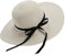 Moxamo Chapeaux de Soleil Chapeau d'été pour Femmes, Chapeau Large, Bord Large, Paille, Pliable, nœud Papillon, Protection UV (Blanc)
