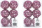 DARO DEKO Weihnachts-Kugel 6cm Glitzer 2 Sets - 12 Kugeln pink