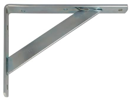 Amig - Équerre d'étagère murale | Console pour étagère | Support étagère en Acier | Coleur: Zingué | Dimensions: 600 x 375 | Poids max.: 150 kg