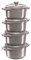 Staub, Ceramic By Staub Mini Cocotte Set 4 Compartments Round