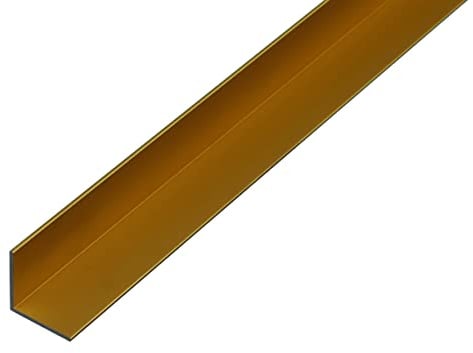 Alberts 498139 Winkelprofil | Aluminium, goldfarbig eloxiert | 1000 x 15 x 15 mm | 9er Set