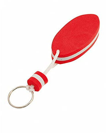 Schwimmender Schlüsselanhänger aus EVA-Schaum und Edelstahlring in verspieltem zweifarbigem Design in verschiedenen Farben., rot, One size