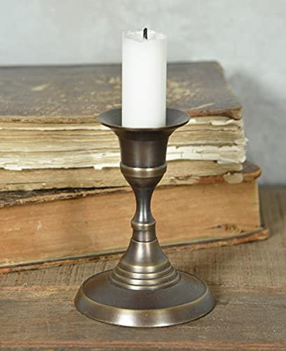 Jeanne d' Arc Living Kerzenhalter Kerzenständer antik Messing H 10 cm Vintage Landhaus Shabby Nostalgie