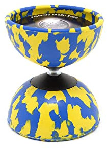 Mister Babache - Arlekin Diabolo, Medium, Gelb/Blau, Nr. 0725