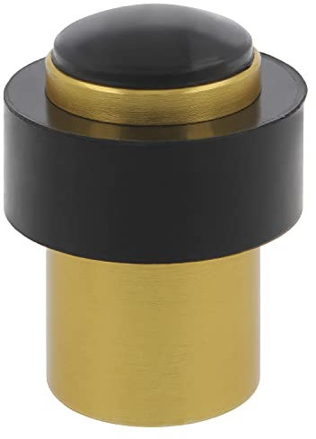 Amig - Tope para Puertas de Paso - Diámetro 30 x 48 mm - Modelo 206 - Aluminio con Acabado Oro - Canto Redondo - Incluye Tirafondos + Tacos para su Instalación