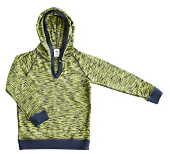 Leela Cotton Kinder Kapuzenshirt Langarmshirt Bio-Baumwolle Kapuzenpullover 2471 (128, Wiese)