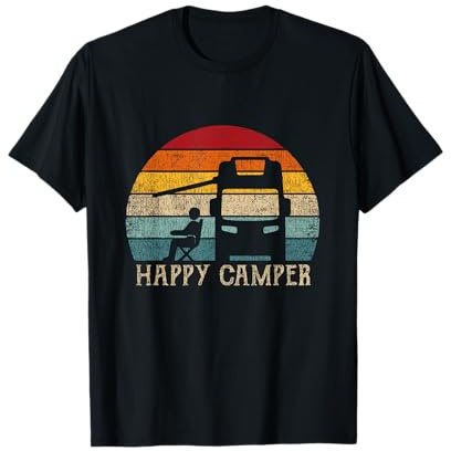 Happy Camper Hoodie - RV 70er Jahre Retro Wohnmobil Camping T-Shirt