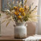 Quoowiit Ceramic Rustic Farmhouse Vase, Distressed Decorative White Boho Flower Vase for Home Decor, Ideal Shelf Centerpiece for Living Room, Bedroom, Kitchen, Office