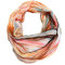 J26 Streifen Seide Glitzer Gold Fäden Sommer Frühling Loop Verlauf Regenbogen Rainbow Silk Uni Rundschal Schlauchschal Stola Schal leicht (Orange)