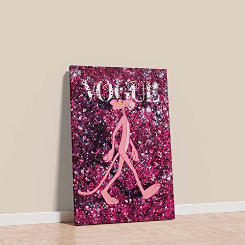 Declea Modernes Bild, Druck Glamour Vogue Rosa Panther – Moderne Wohnkultur Gemälde für Wohnzimmer Dekoration Haus