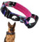 Furry Friends Airtag Hundehalsband, Taktisches Gepolstert Nylon Halsband Hund mit Griff, Verstellbare Metallschnalle GPS Hundehalsbänder für Mittlere Große Hunde(M, Grüne Tarnung)