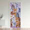 Loussiesd Cat Decorative Door Curtain for Doorway Privacy - Soft Cats Window Treatments - Floral Blossom Purple 30%-50% Room Darkening Blackout Curtains 86x203cm