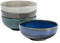 UNICASA Salatschüsseln, Schalen Set für Salat | Suppe | Pasta - 4er Servierschalen Set, Blau/Grün/hellgrau/Dunkelgrau