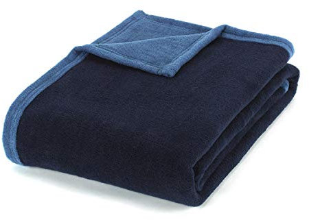 MANTAS MORA - Manta para sofá Lisa algodón Reciclado Combinado 130x170cm Tacto Suave H69