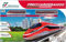 Pista Trenitalia Frecciarossa 1000 Scala 1:43 con luci e Suoni - Treno Giocattolo 2 locomotive 2 vagoni e 3 tracciati binari- Funzionamento a Batteria + portachiave cubo