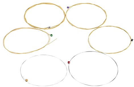 TX620 Lot de 6 cordes pour guitare folk acoustique (.010-.047) Bronze phosphoreux Tension extra légère