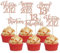 30 Stück Vintage 2012 Tortendeko Glitzer Happy 13th Thirteen Awesome Since 2012 Cupcake Toppers 13 Fabulous Kuchen Deko für 13. Geburtstag Hochzeitstag Party Kuchen Dekorationen Rosegold