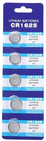 NYCEMAKEUP Lot de 5 piles bouton CR1625 pour petits appareils électroniques, alimentation fiable, tailles compactes, mini lumière