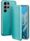 ONEFLOW Business Case für Samsung Galaxy S24 Ultra Handyhülle klappbar mit Standfunktion, Klapphülle Flipcase Cover Dünn, PU Leder Hülle mit Kartenfach, 360 Grad Schutzhülle, Mint Blau