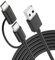 2in1 Tablet Charger Cord Replacement for All Amazons Kindle Fire HD 6 7 8 10, Kids E-Reader, Oasis Paperwhite, TV Stick, Android Micro USB Charging Cable with Type C Adapter