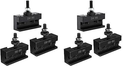 Pyugxab 6 Stück Schnellwechselhalter Drehmaschine Trennblatt, 4 Stück 250-001 & 2 Stück 250-002
