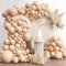 Luftballon Girlande Aprikose, 105 Stück 5 10 12 18 Zoll Matt Apricot Ballon Girlande Geburtstag Set, Beige Nude Luftballon Vintage Aprikose Creme Latex ballons für Geburtstag Babyparty Hochzeit Party