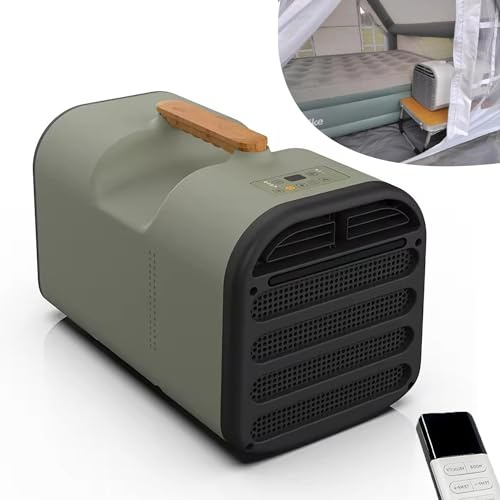 Nuovo piccolo condizionatore portatile, deumidificatore per condizionatori d'aria a raffreddamento rapido da 1500 W 5200 BTU, telecomando, silenzioso, per campeggio, camper, furgone e pesca