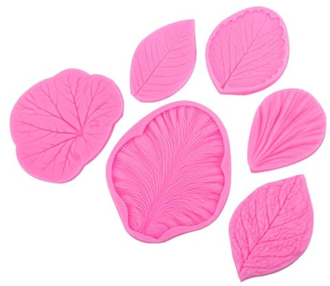 Begchy Blumen-Silikonform-Set, Fondant, Blumen-Venenform, Rosenblatt, Tulpe, Orchidee, Kuchendekorationswerkzeug