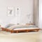 vidaXL Massivholzbett, Bettgestell Bettrahmen mit Lattenrost, Holzbett Bett für Schlafzimmer, Doppelbett, Modernes Design, Wachsbraun 160x200cm Kiefer