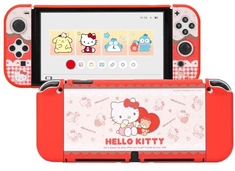 Kuitmor Funda para Switch OLED, funda delgada compatible con Switch OLED, diseño resistente a los arañazos y amortiguador, funda original para controlador (para Switch OLED)