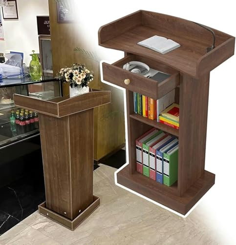 GFXYQPDNV Podium Podiumspulpitus Aus Holzboden, Kompaktes Blatt Für Die Kirchenschule Mit Schubladen, Ständer Für EIN Resistentes Bürorestaurant, 120 cm