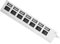 Reykentu Hub USB 2.0 - Répartiteur USB - Plusieurs ports - Adaptateur d'alimentation avec interrupteur pour ordinateur portable - Blanc