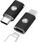 2PCS Lightnning Kabel USB C Adapter, Adapter Lightnning auf USB C Unterstützung von 27W Laden und 480Mbps Datenübertragung, Lightnning to US-B C Adapter für iPhone16/16 Pro/16 Pro MAX (Schwarz)